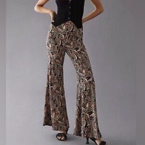 Anthropologie Drapey Flare Pants